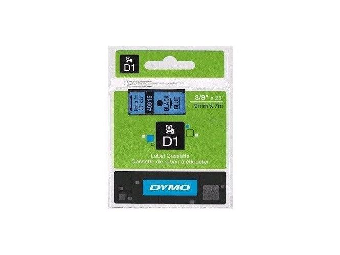 Dymo 40916, D1 Tape,9mm x 7m, Black on Blue - Altimus