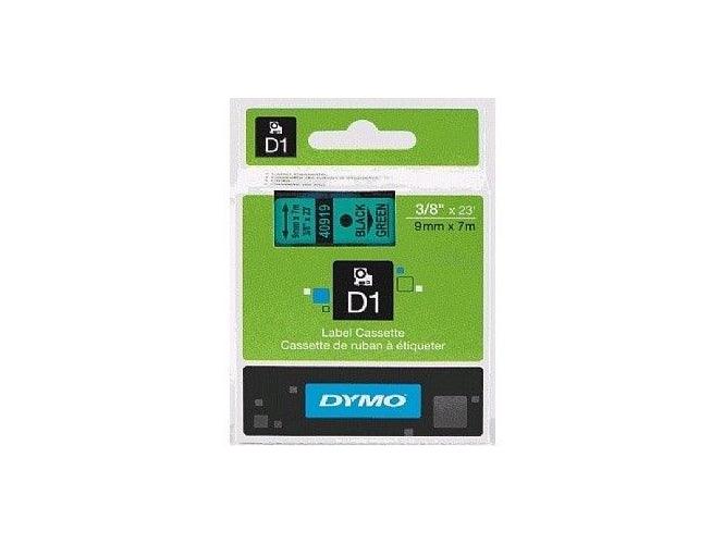 Dymo 40919, D1 Tape,9mm x 7m, Black on Green - Altimus