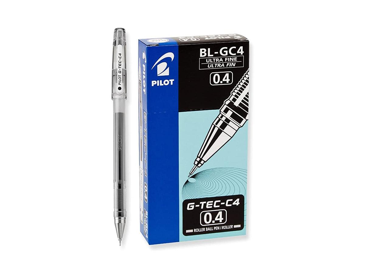 Pilot G-Tec-C4 Ultra Fine 0.4mm Gel Ink Rollerball Pen, Pack of 10