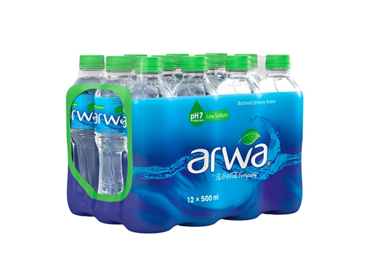 Arwa Bottled Drinking Water 500ml, Pack of 12 - Altimus