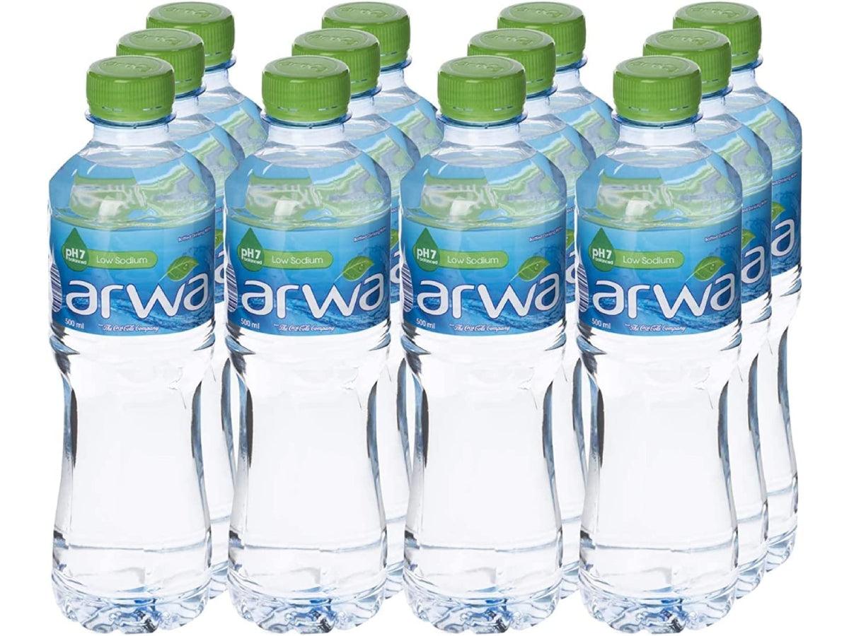 Arwa Bottled Drinking Water 500ml, Pack of 12 - Altimus