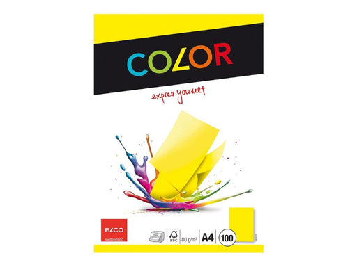 Elco A4 Office Color Paper, 80gsm, 100 Sheets - Yellow - Altimus