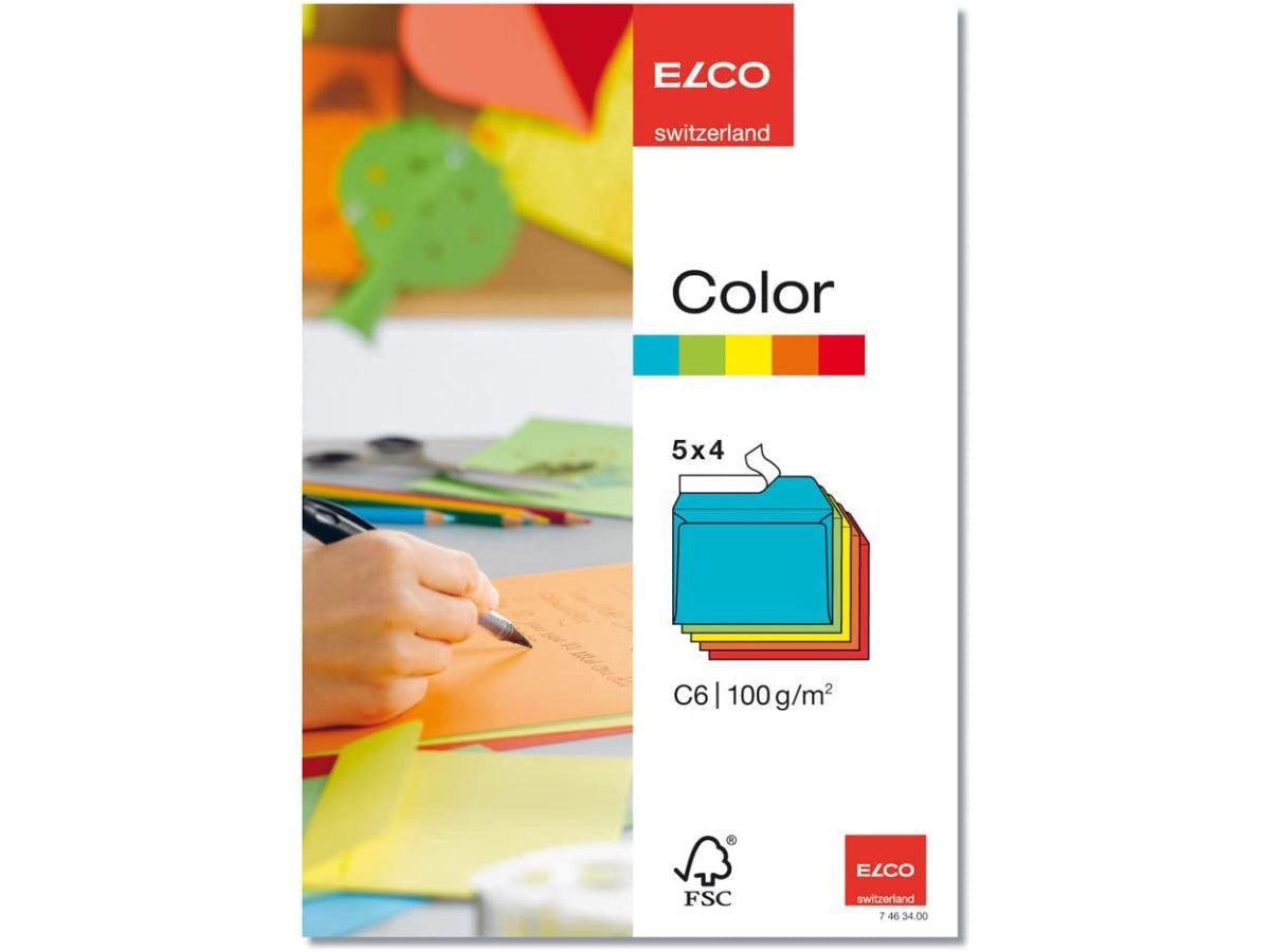 Elco C6 Envelope with Adhesive Closure, 100gsm, 20pcs/pack - Assorted Colour - Altimus