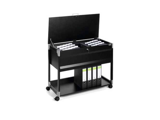 Durable Suspension File Trolley 100 Top, Black - Altimus