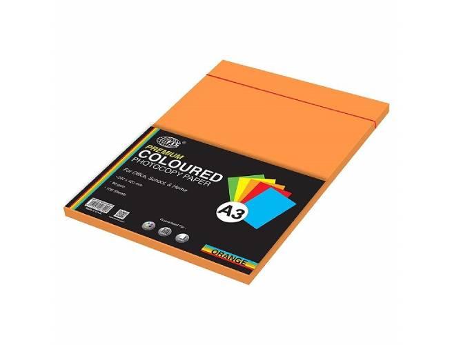 Coloured Paper, A3, 100pcs/Pack, Orange - Altimus