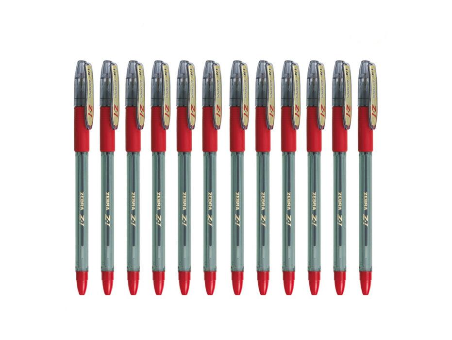 Zebra Z-1 Ballpoint Pen 0.7mm - Red, 12pcs/pack - Altimus