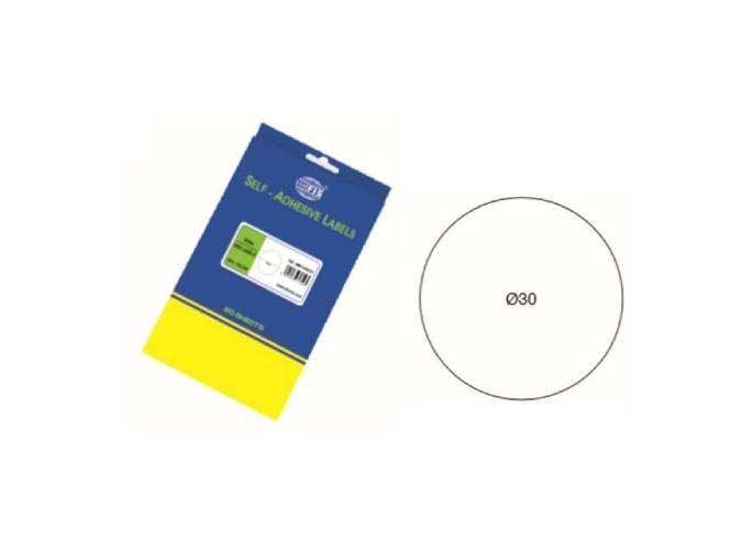 Round Office Labels, Ø30mm, 115x165mm, 20Sheets-Box (FSLA30) - Altimus