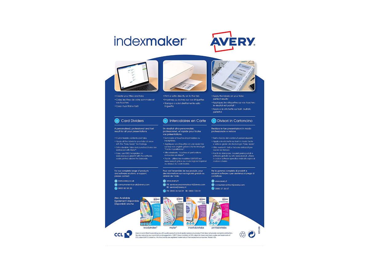 Avery IndexMaker Dividers, 12 Tabs with Clear Tab Labels (01640061) - Altimus