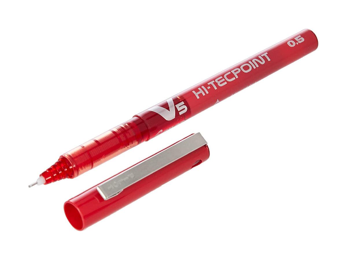 Pilot V5 Hi-Tecpoint Rollerball Liquid Ink Pen 0.5mm BX-V5 BLACK Ink Set