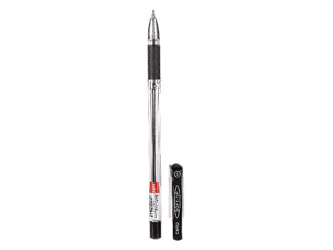 Cello Soft Tip Ball Pen, 12/box, Black - Altimus