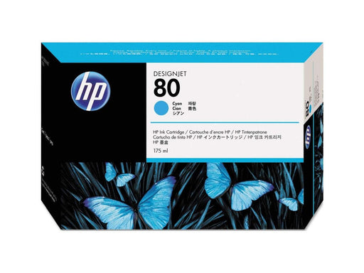 HP 80 Cyan Ink Cartridge, 175ml (C4872A) - Altimus